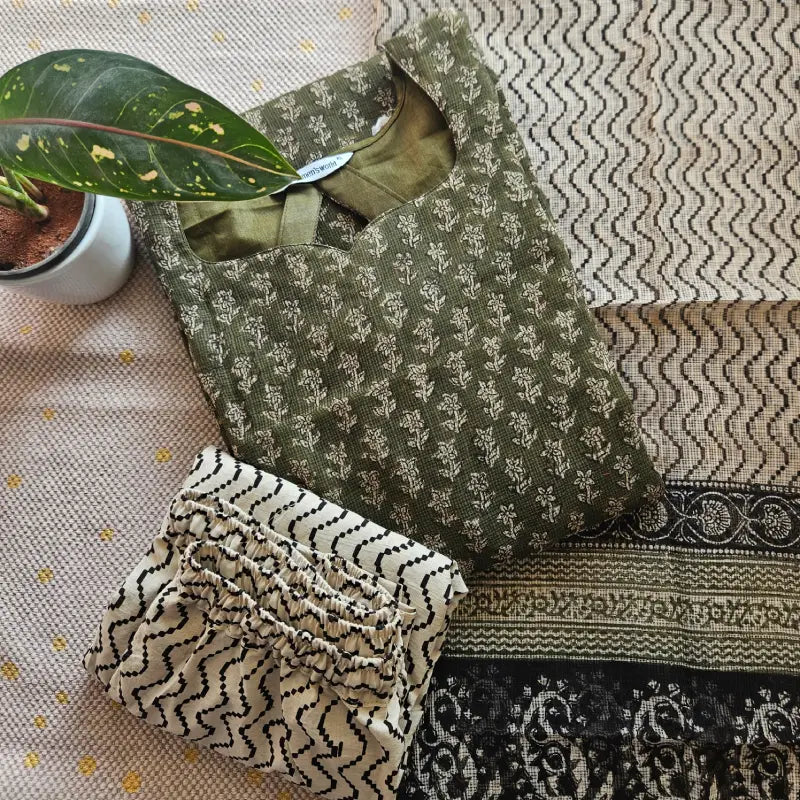 JC0028-Jaipuri cotton with Kotta - 3piece set with linning