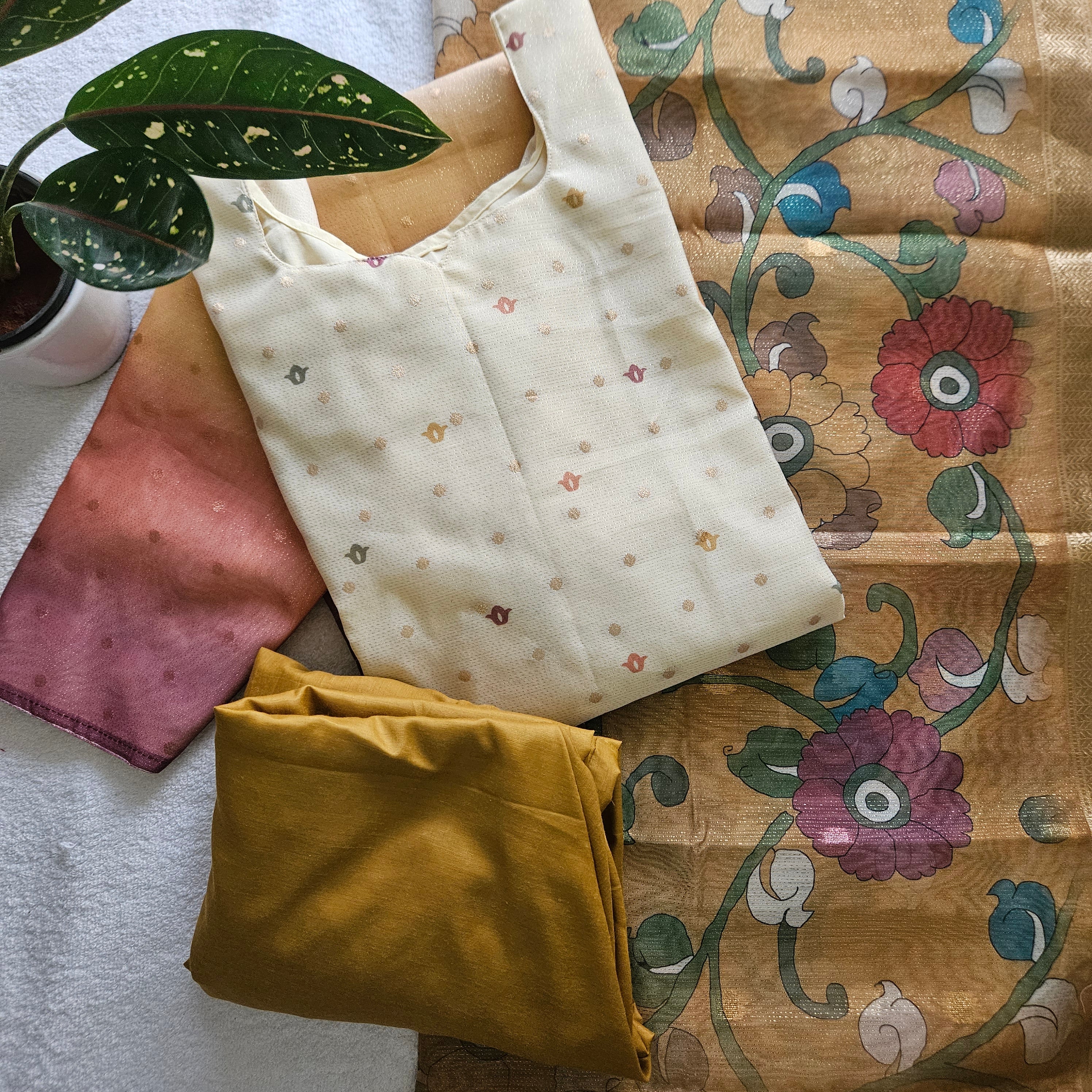 TS0006 - Soft Tissue with Linning (Half white with Mustard yellow)
