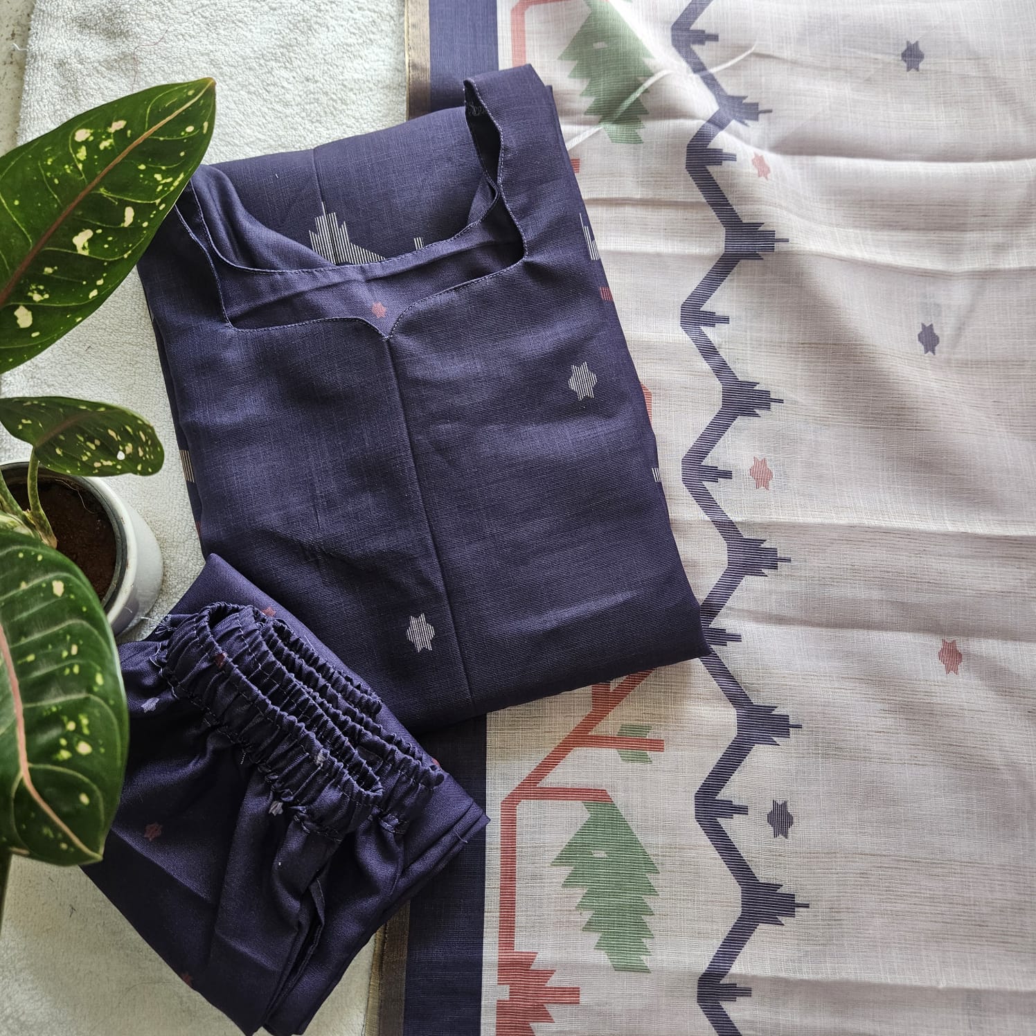 LNC0002-Linen cotton-Dark Voilet