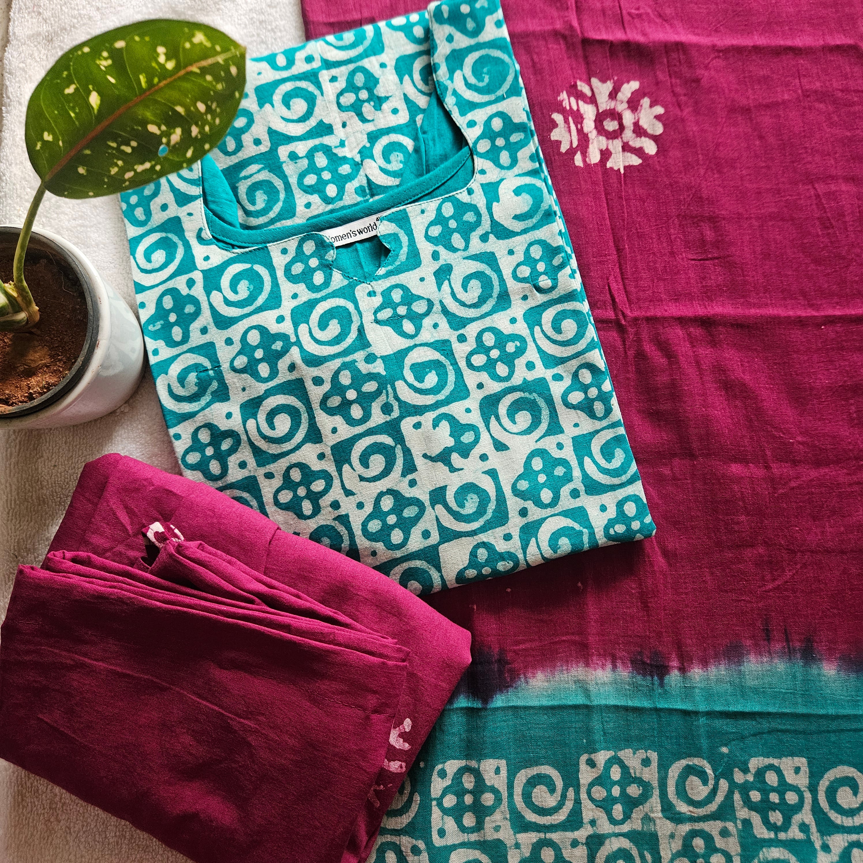 BAT0166-16th Batch-Battiq (Rama Green with Merun) 3-piece set