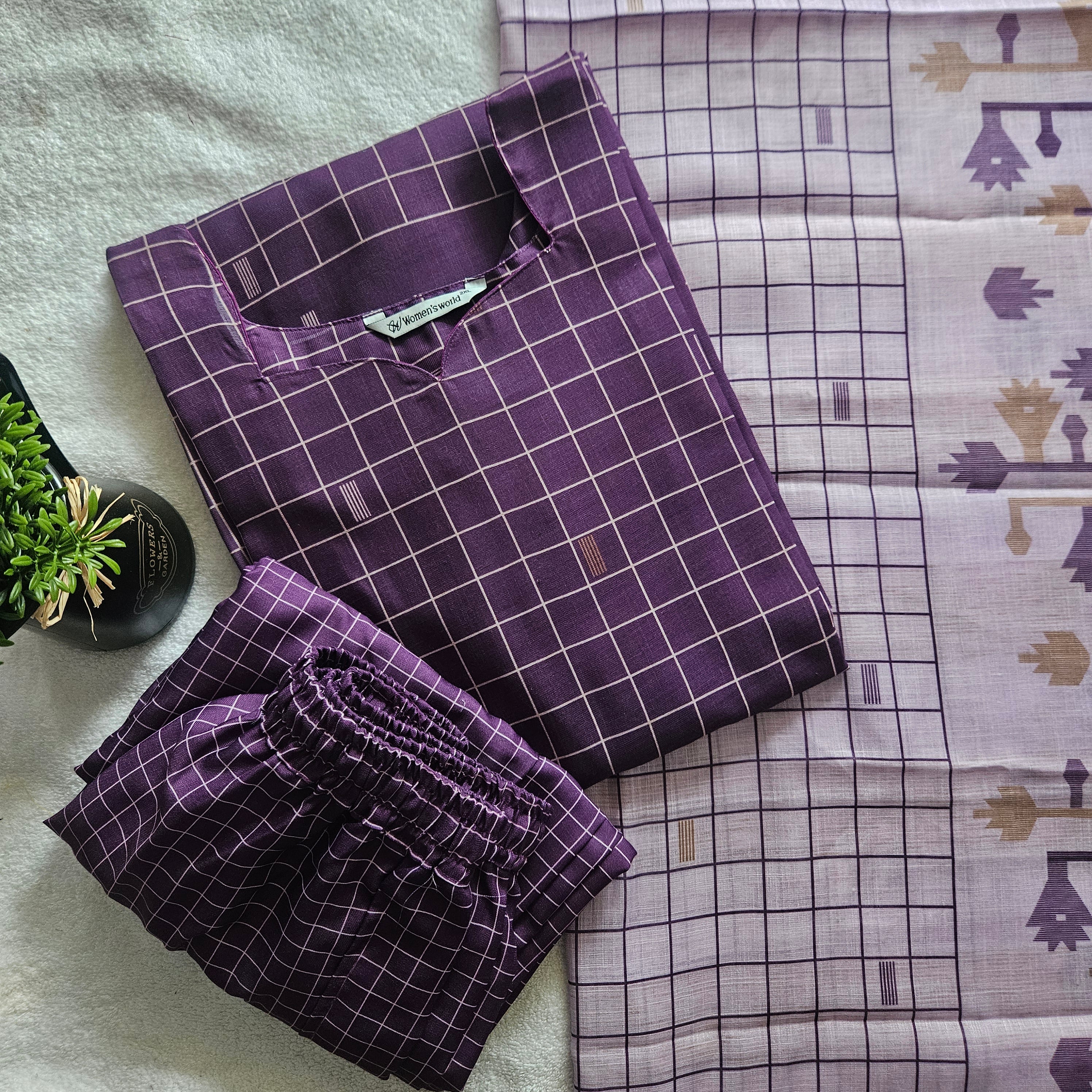 LNC0004-Linen cotton-Purple