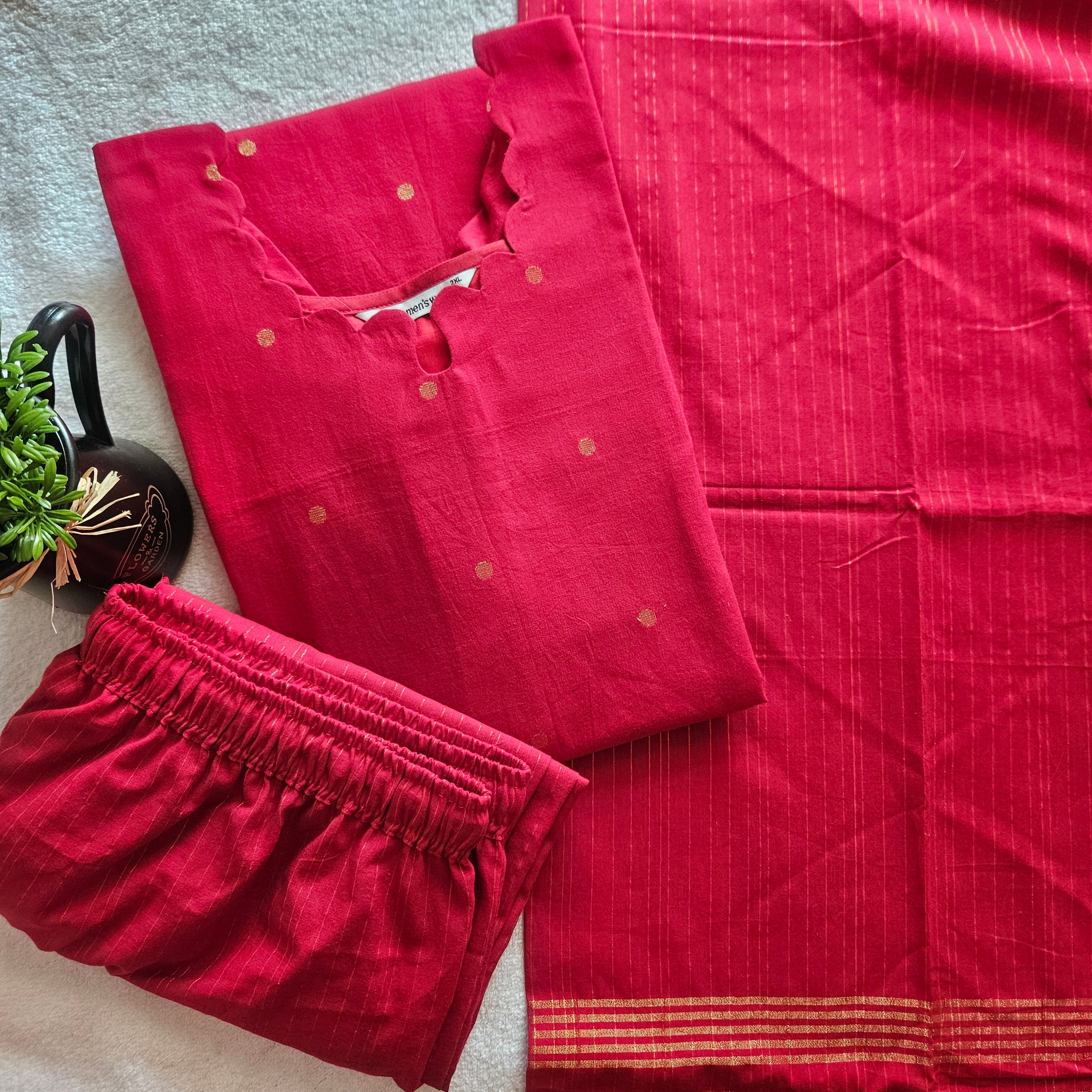 HC0058 - Handloom cotton-3-piece set