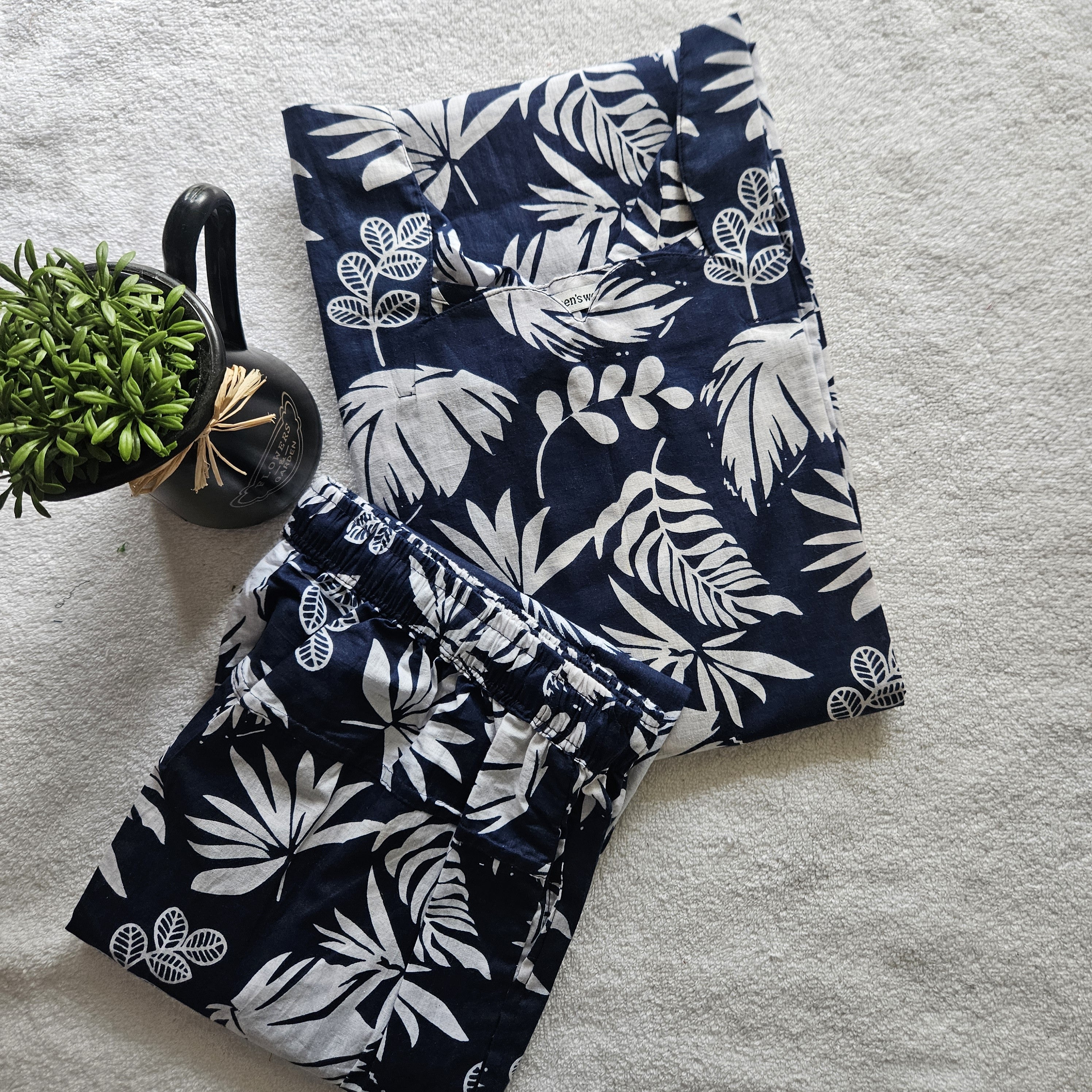2-Piece Co-Ord set-JC0142-Jaipuri cotton Blue