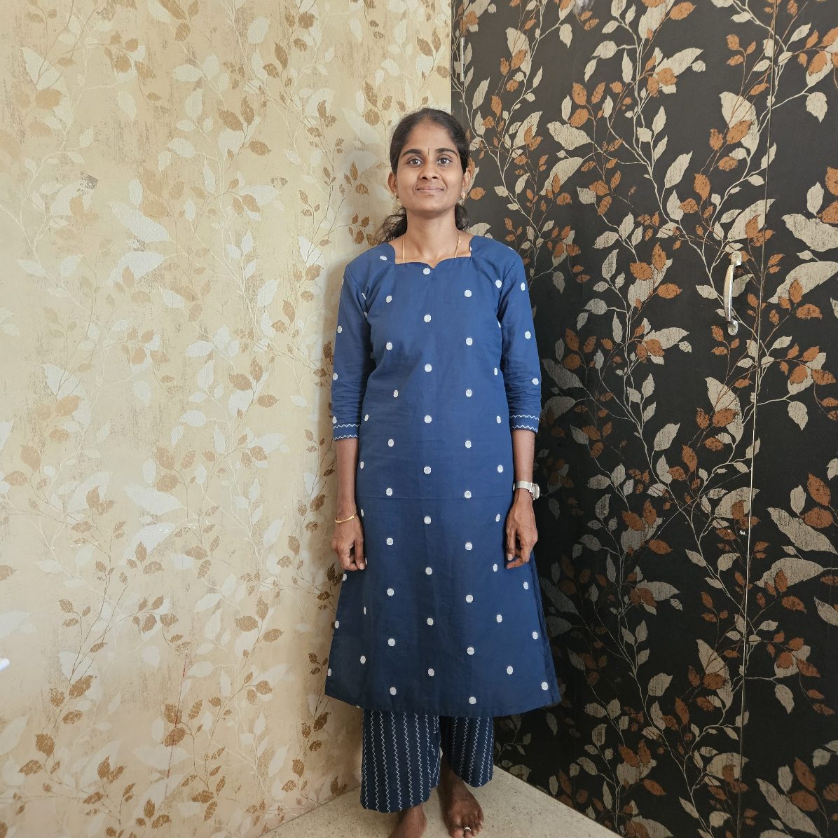 JK00014-Handloom cotton 2 piece set