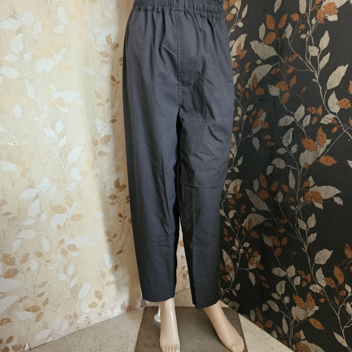 PT01-Straight cut pant -Black