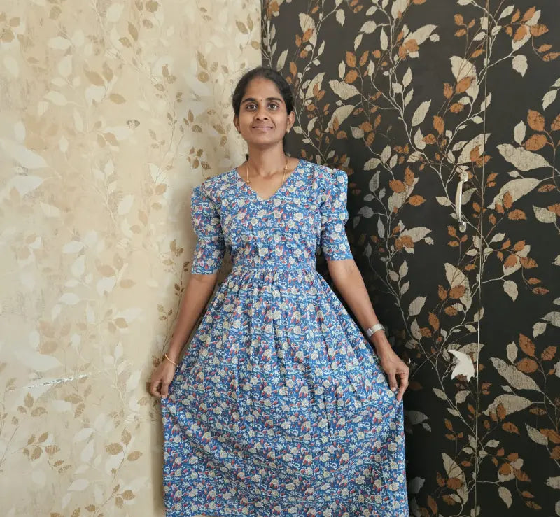 MF00019- Crepe floral - Maxi Frock