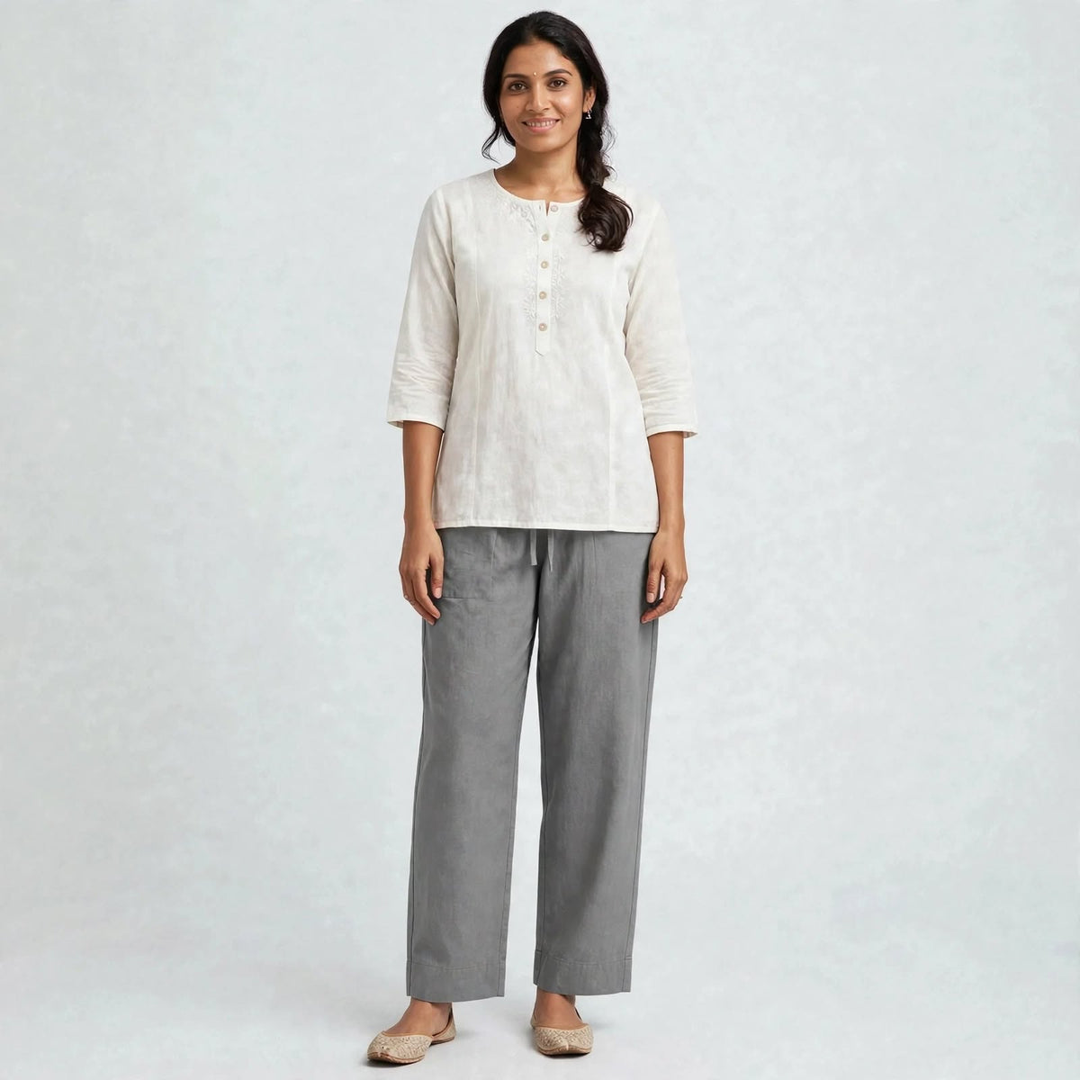 PT06-Straight cut pant - Grey