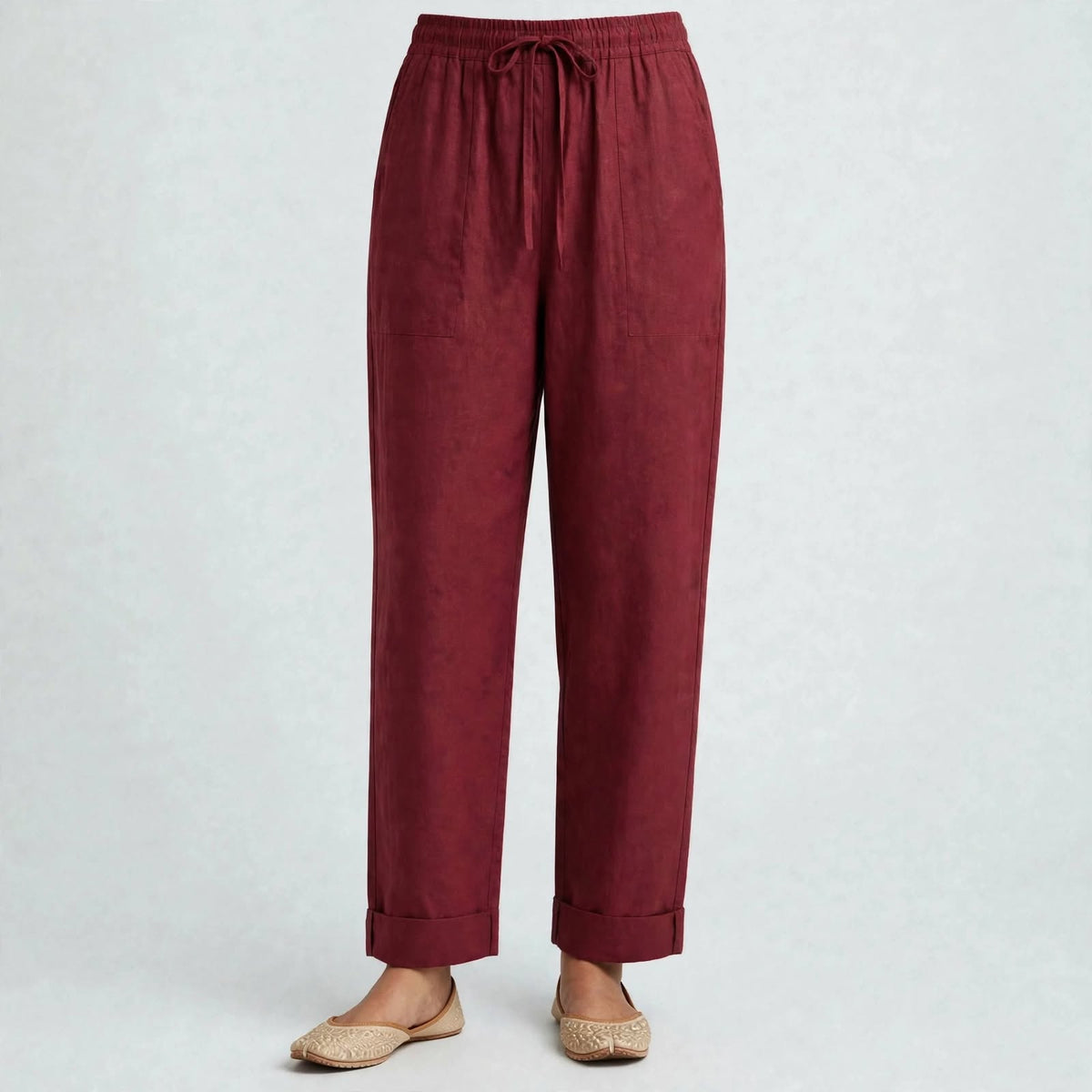 PT04-Straight cut pant -Maroon