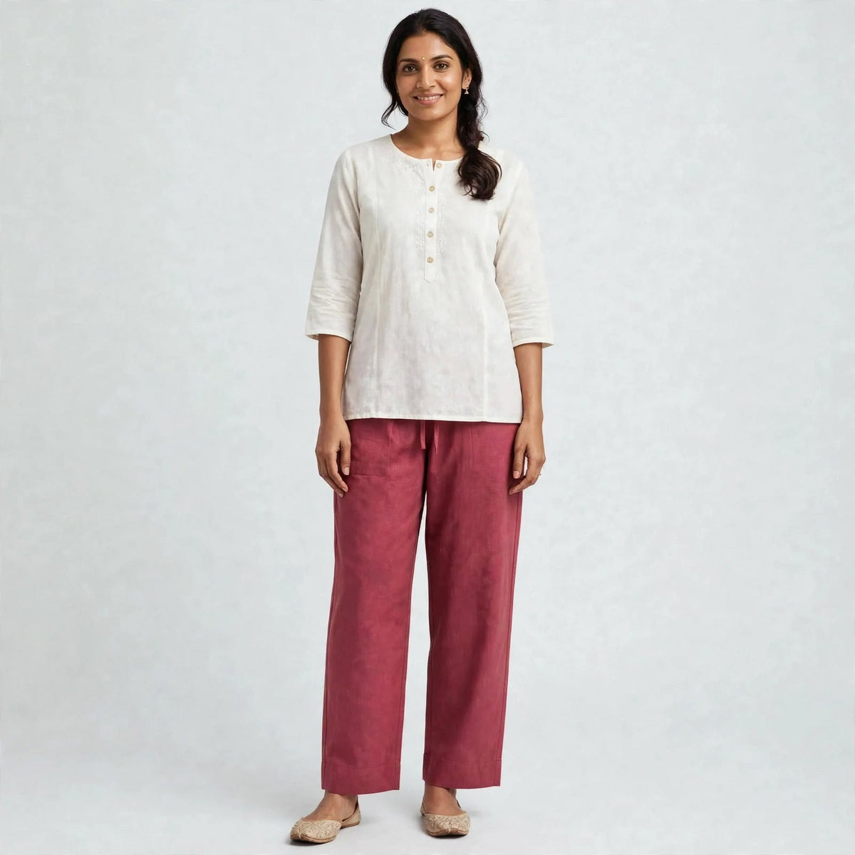 PT08-Straight cut pant - Pink