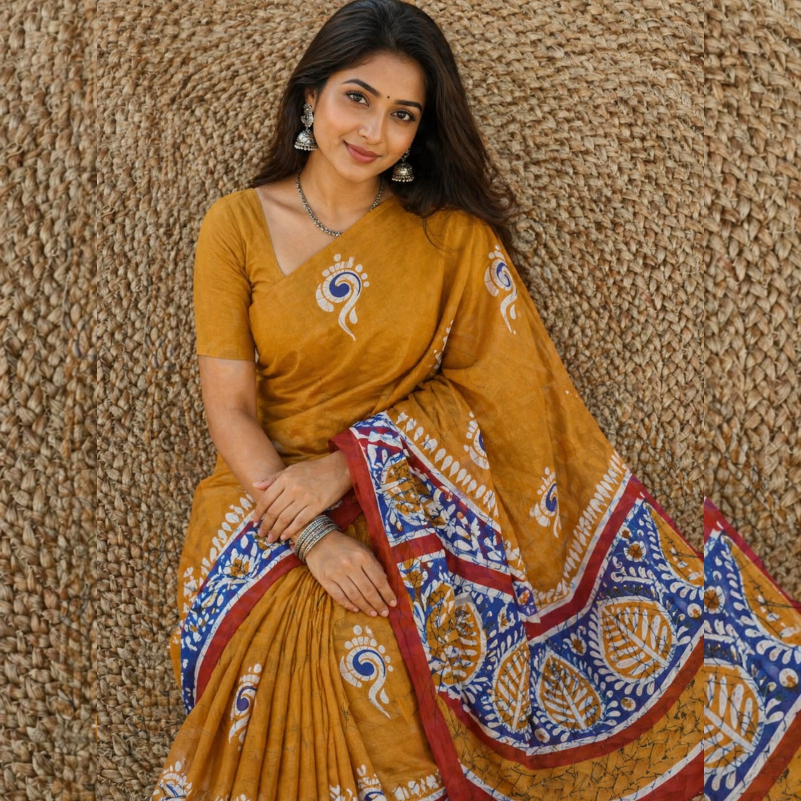 Saree0008-Golden Yellow