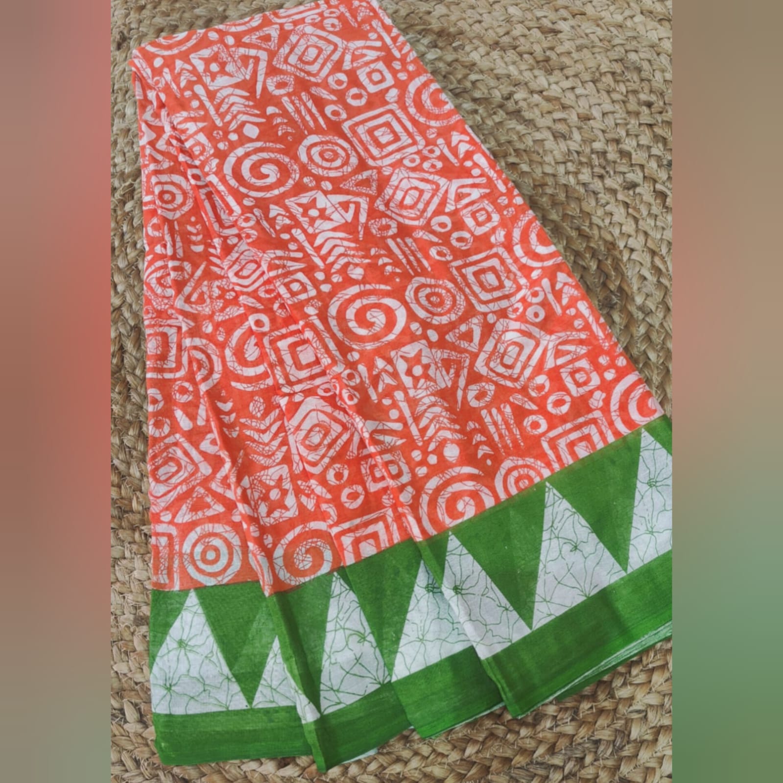 Saree0007-Orange