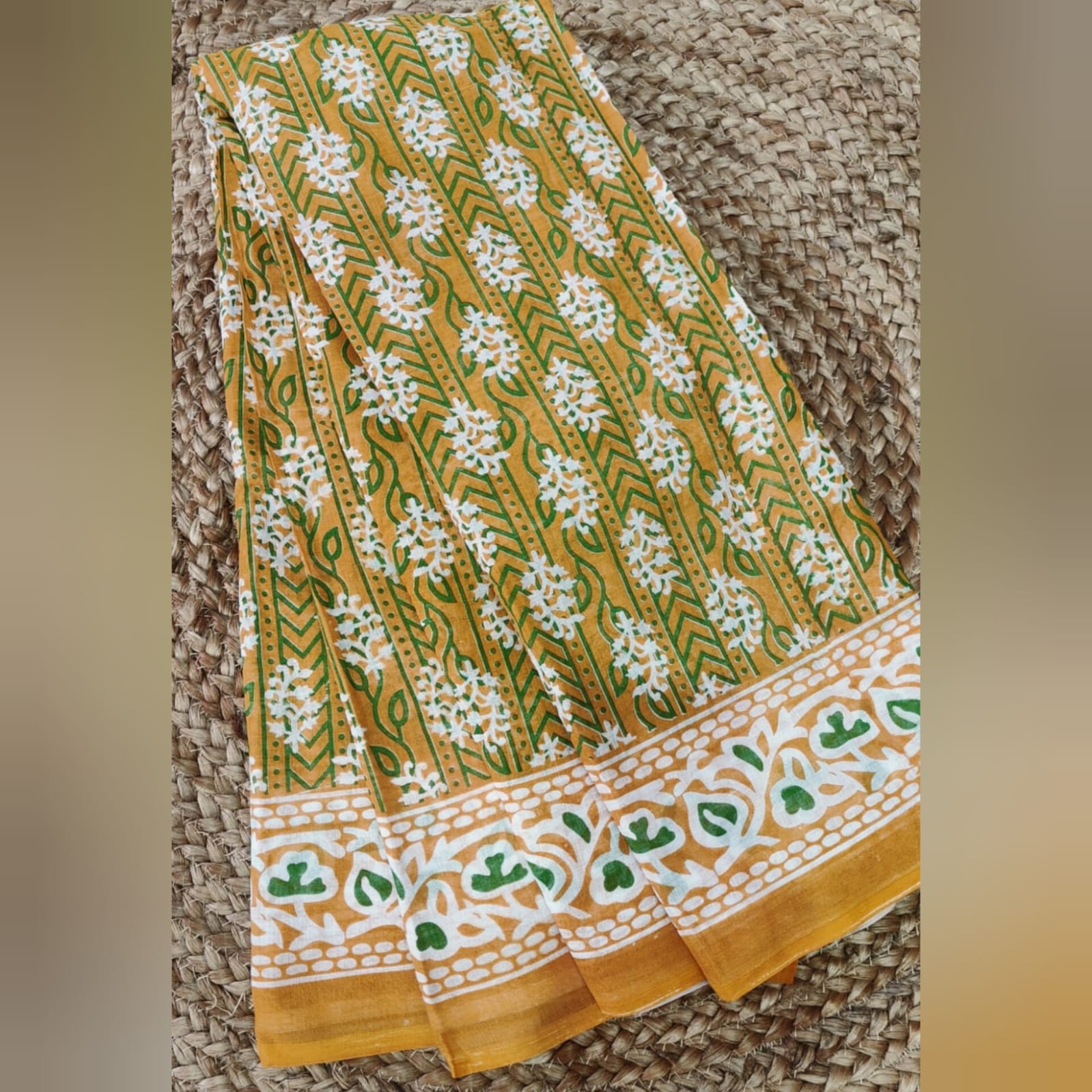 Saree0006-Mustard Yellow