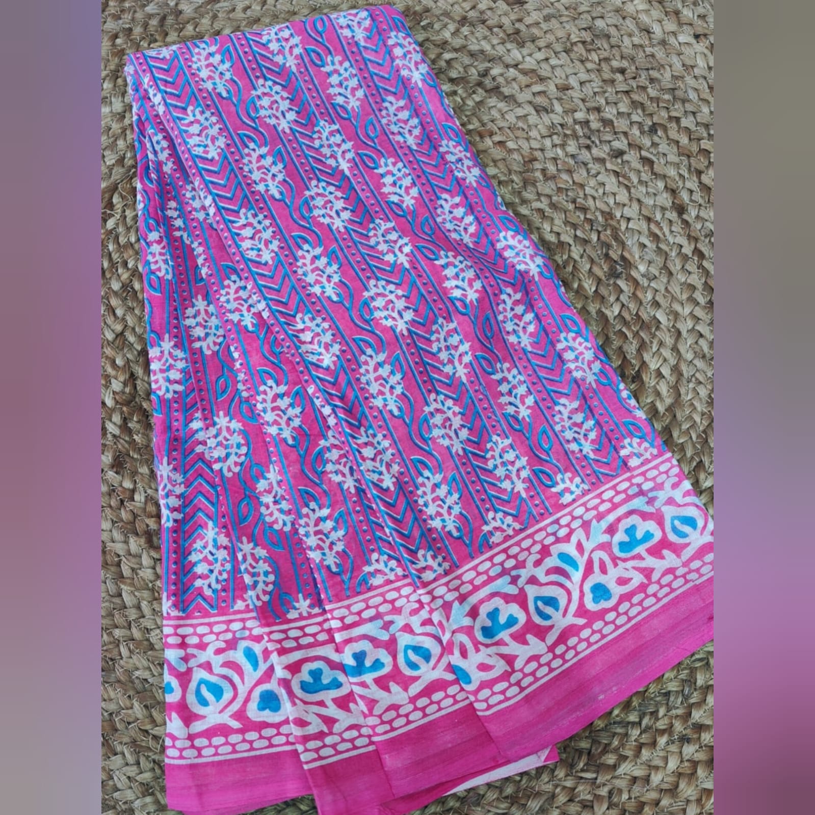 Saree0005-Magenta Pink