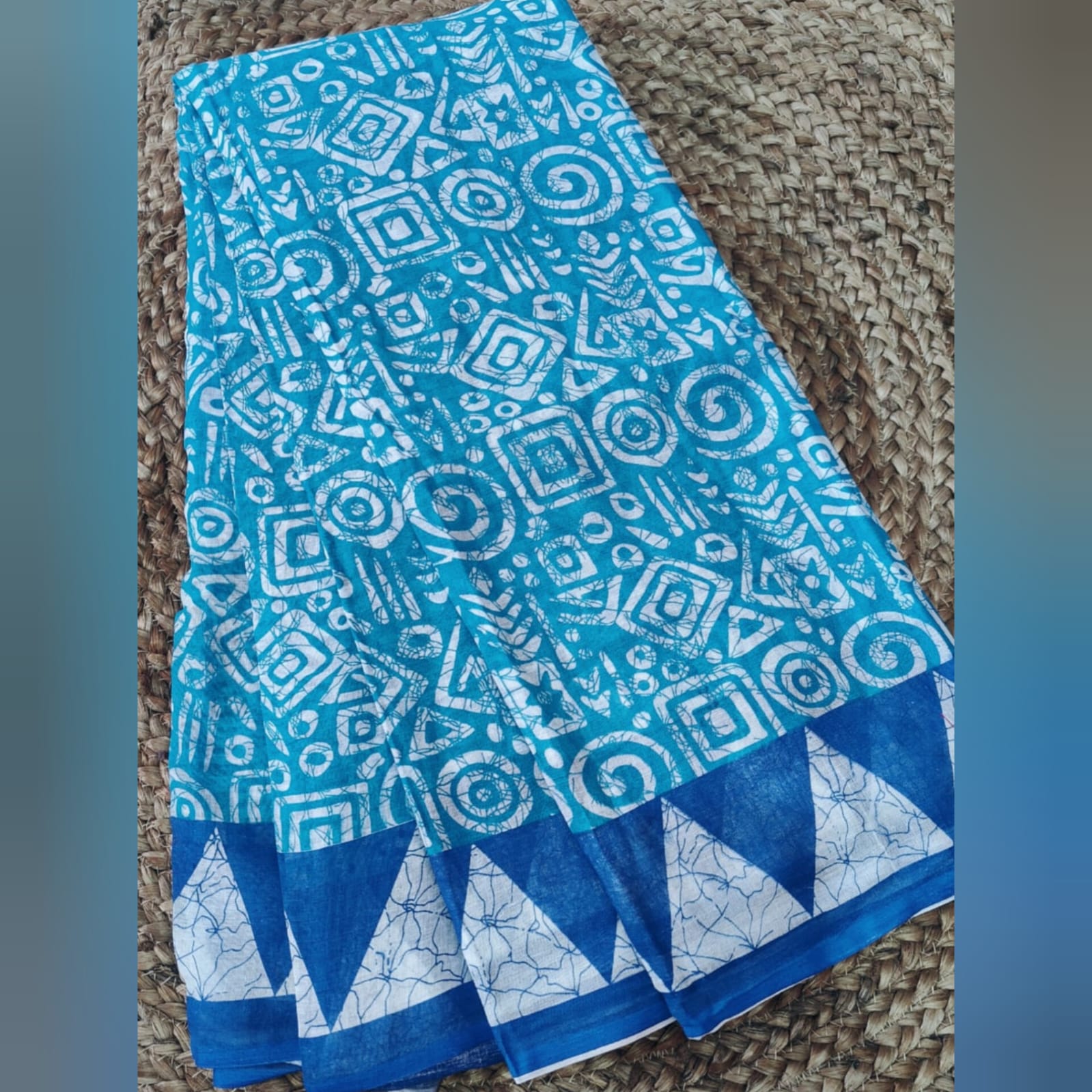 Saree0001-Skyblue