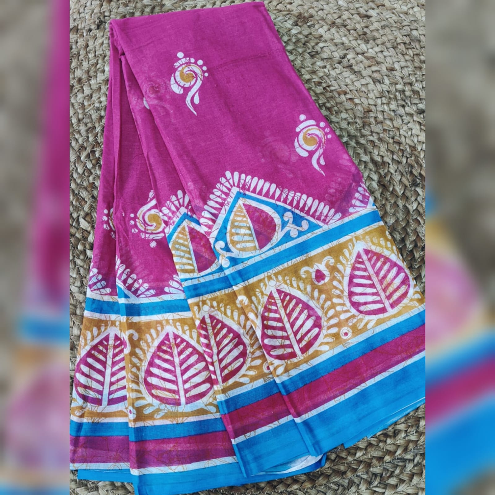 Saree0009-Magenta Pink