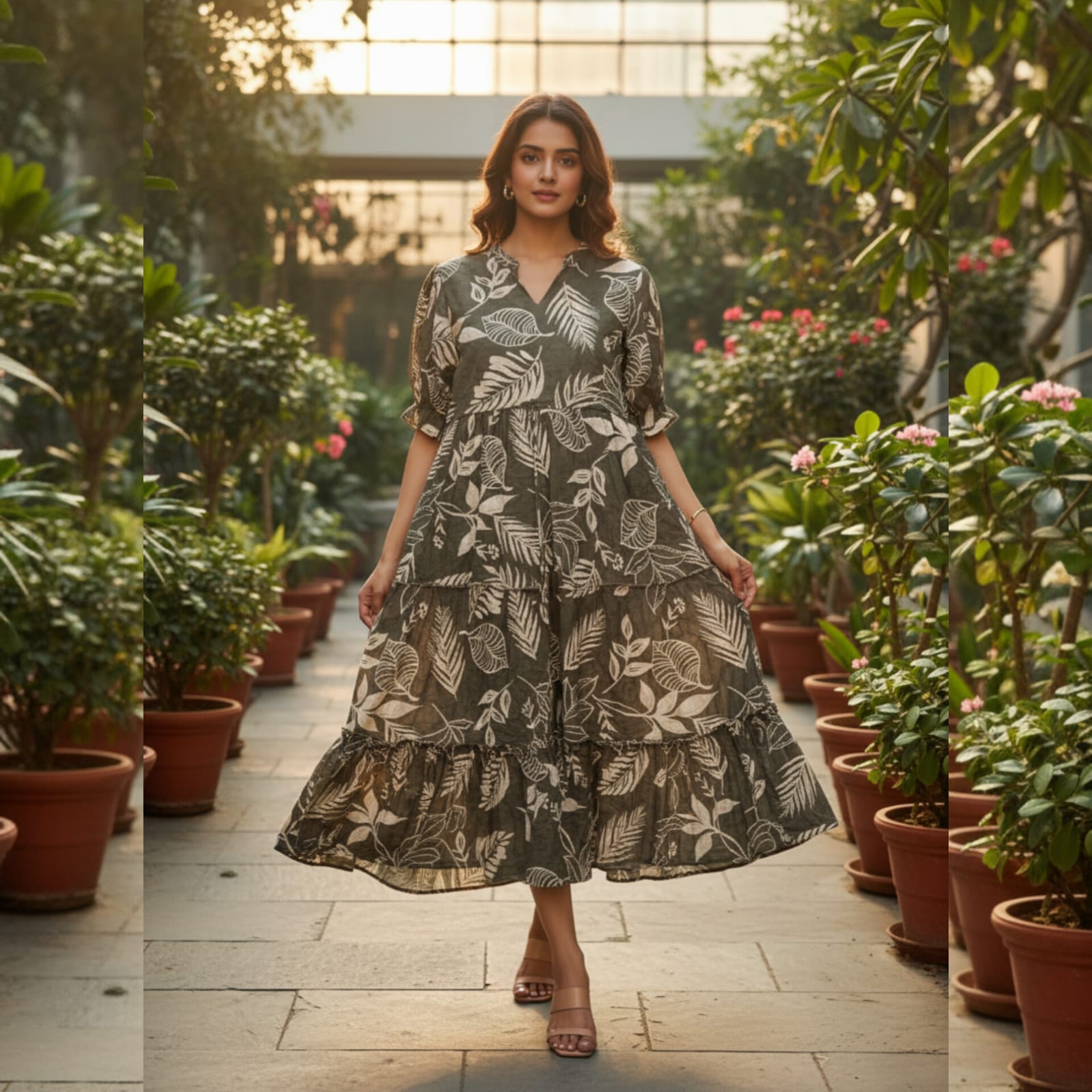 MF00029 - Maxi frock (Olive Green)