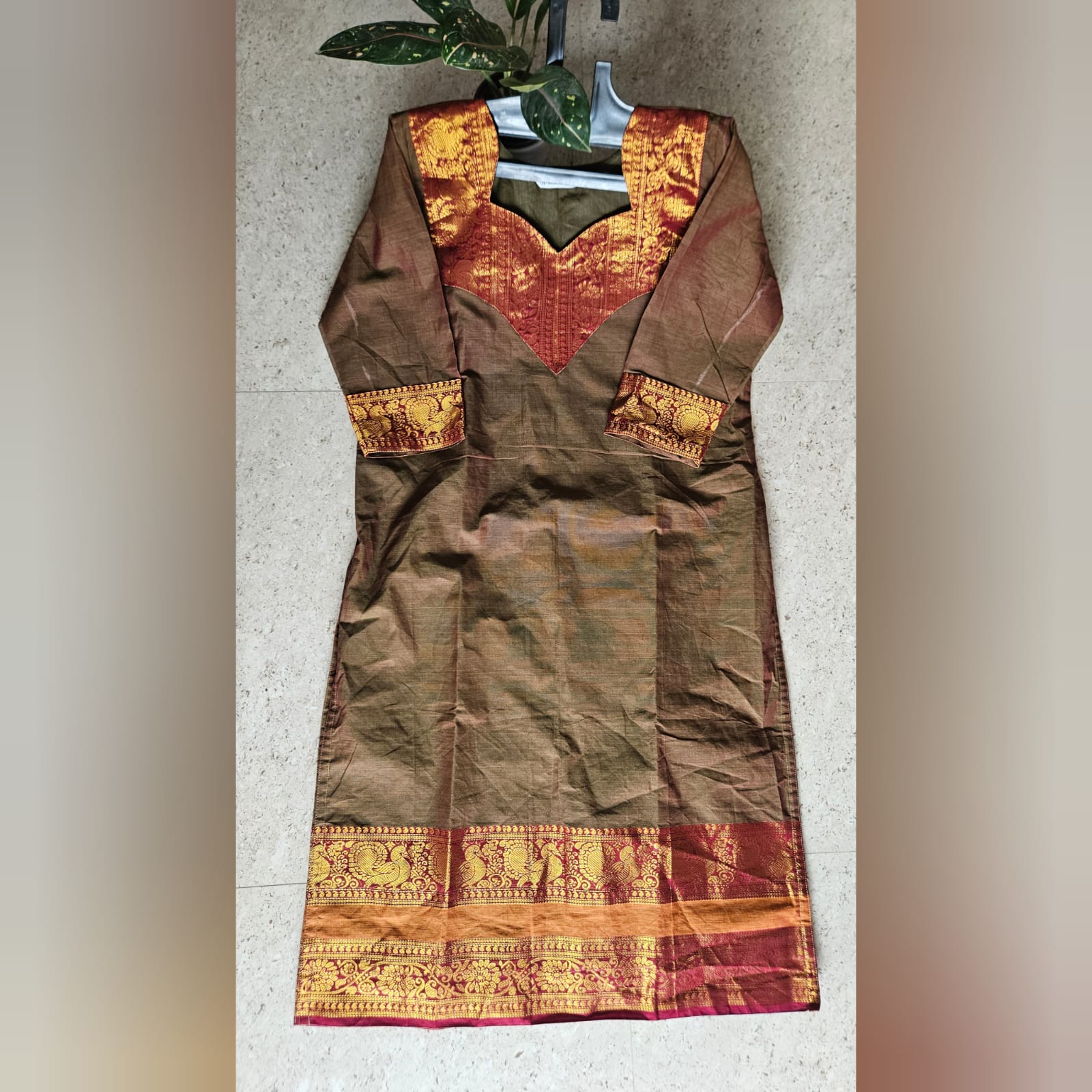 CTC005- Chettinad Cotton Top (Coffee Brown)