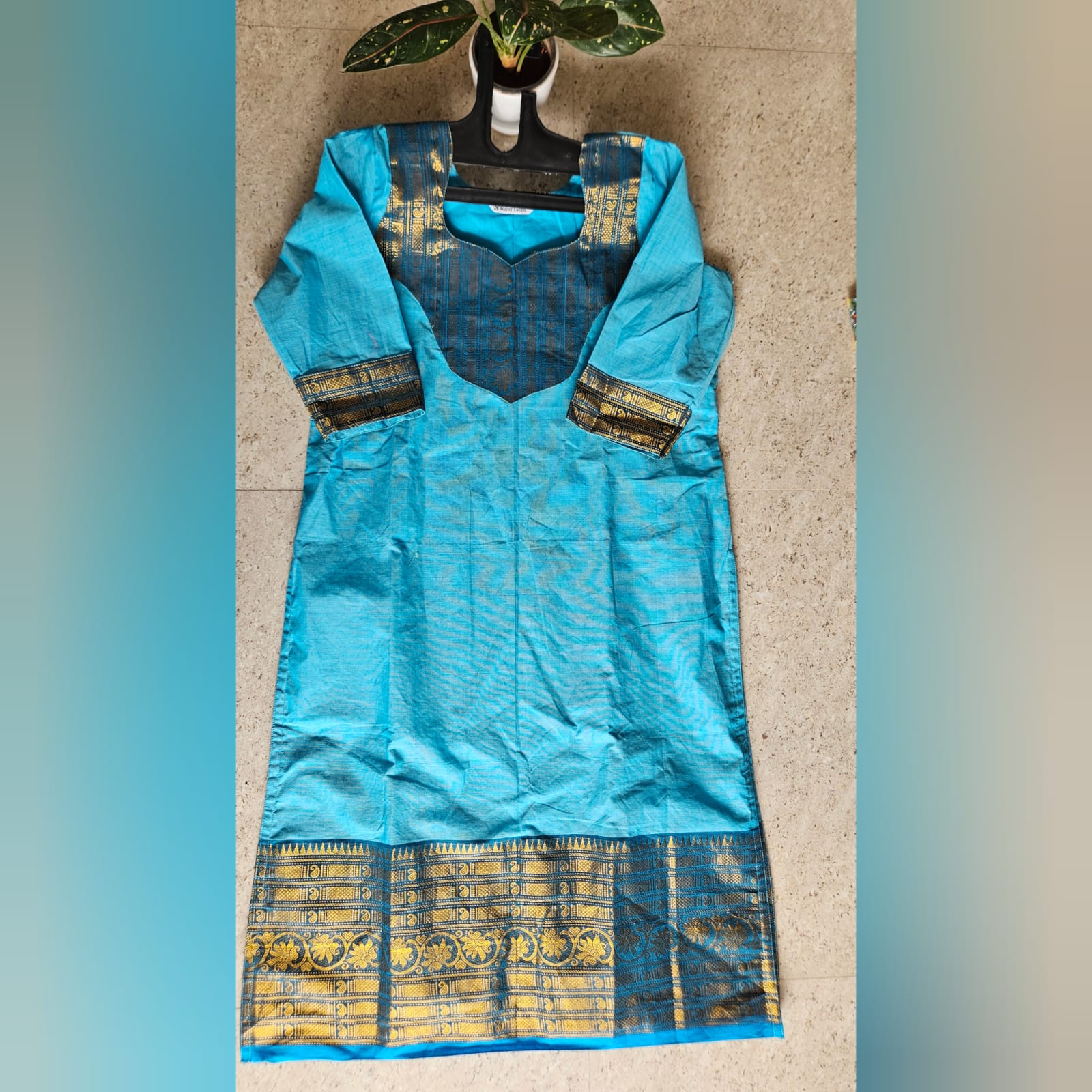 CTC006- Chettinad Cotton Top (Sky Blue)
