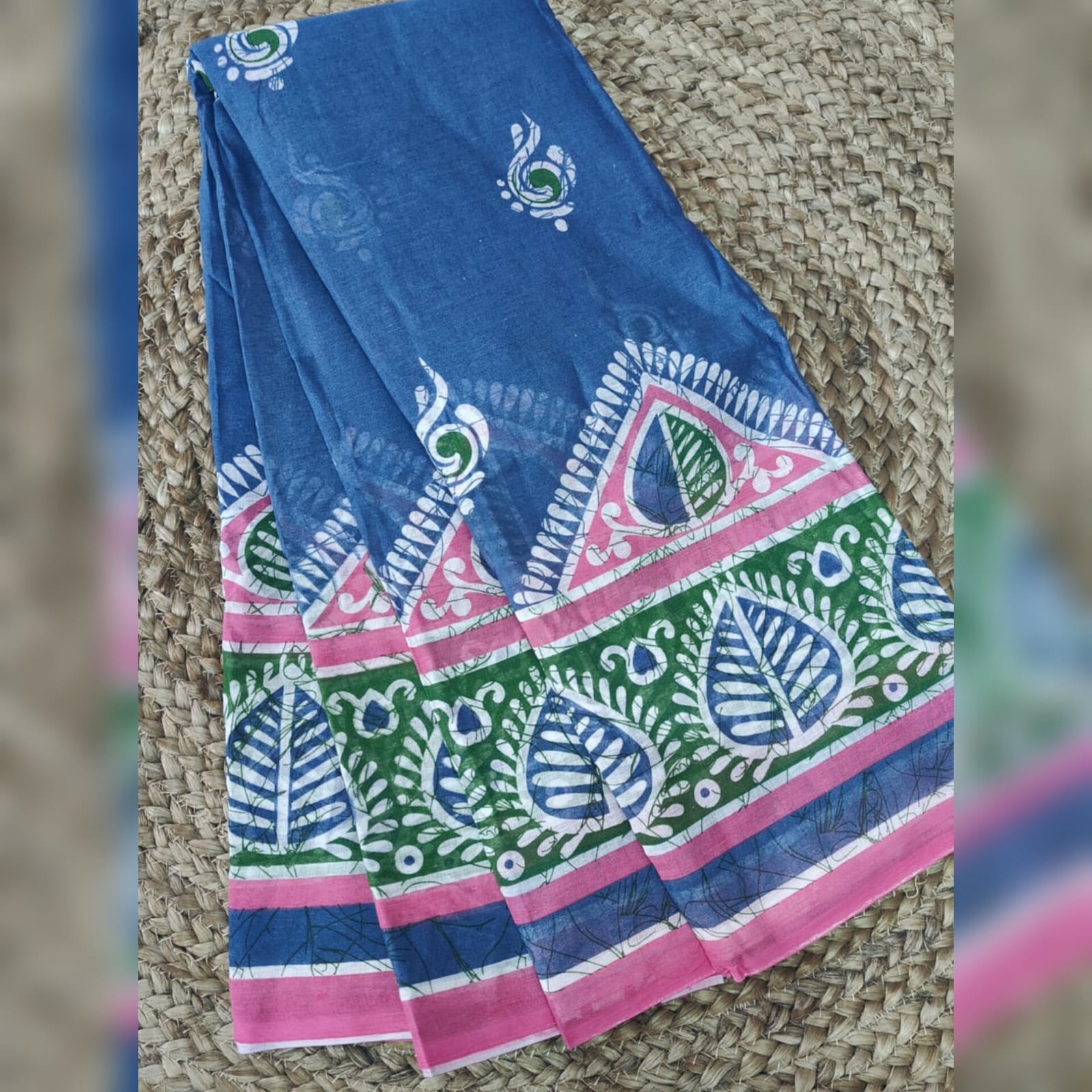 Saree0003-Indigo blue