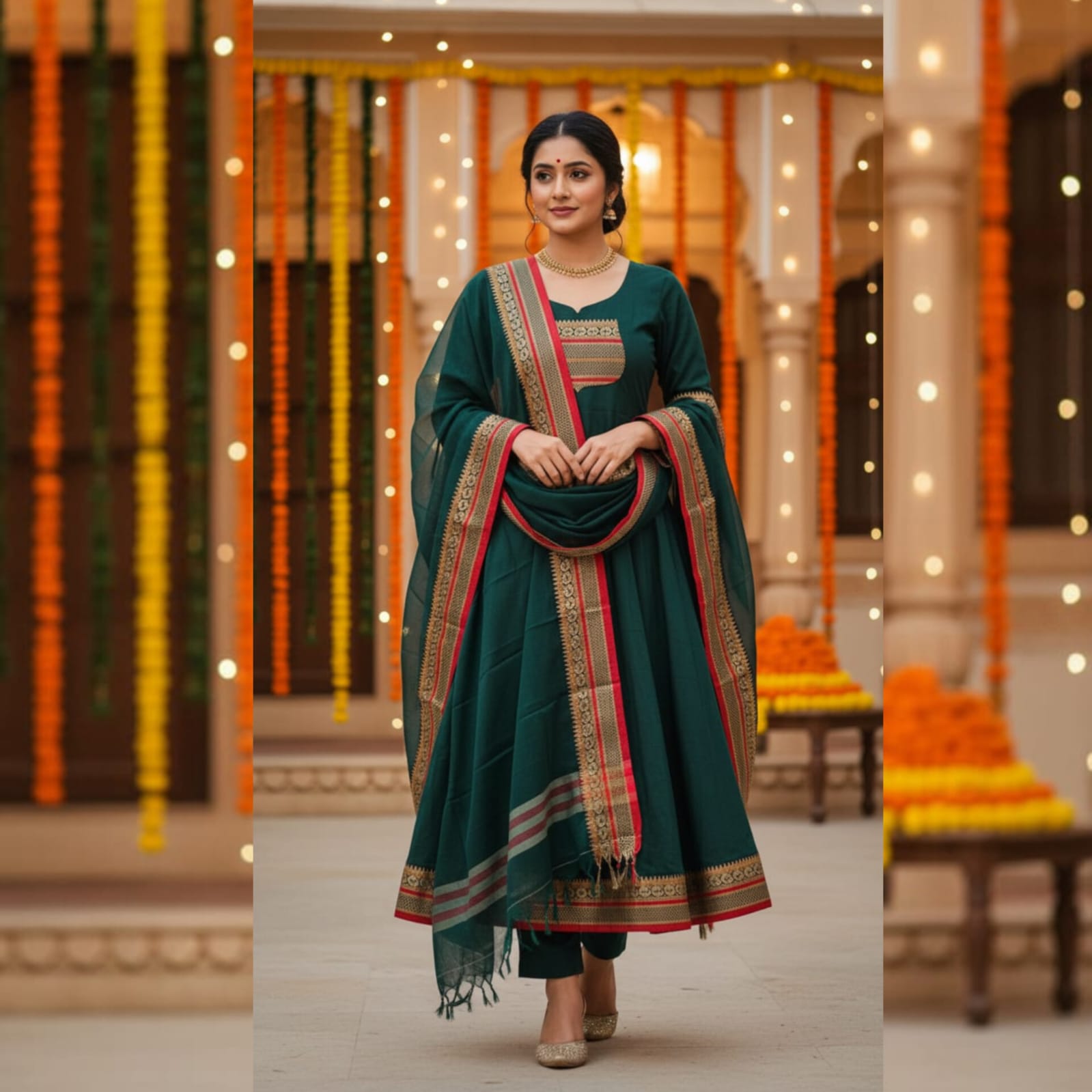 2-Piece set - NPT0001-Narayanpet (Green)