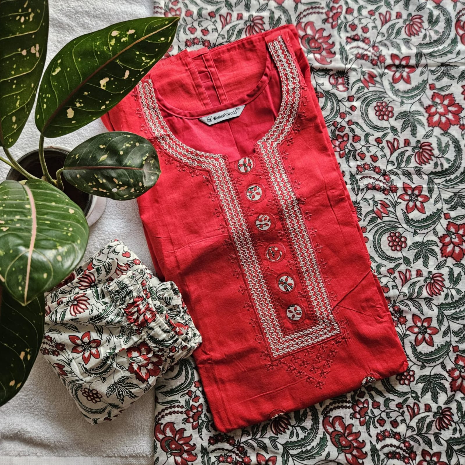 RM00167-Cotton-3pcs set (Red)