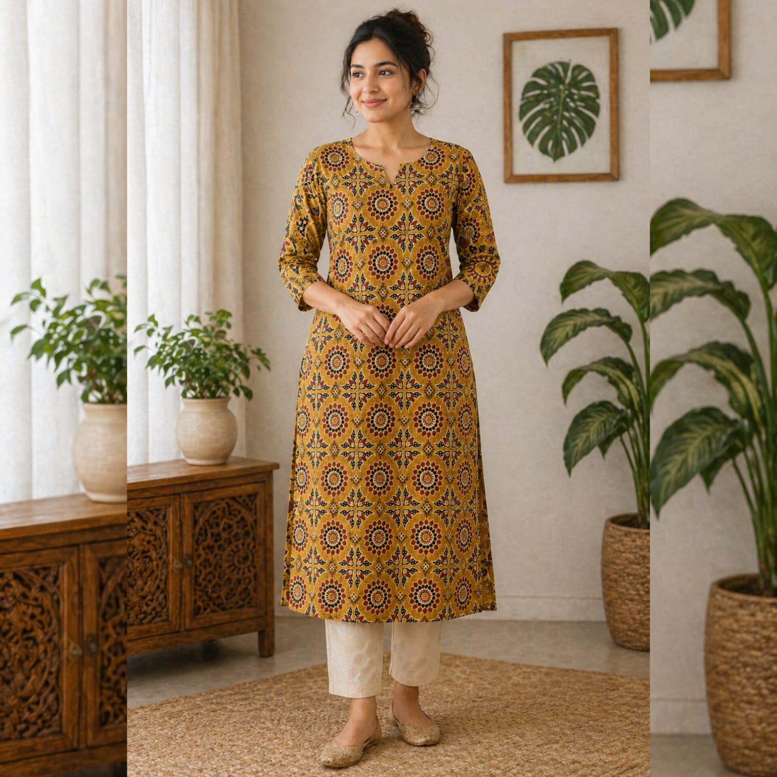 K00037 - Kurti - Yellow Mustard