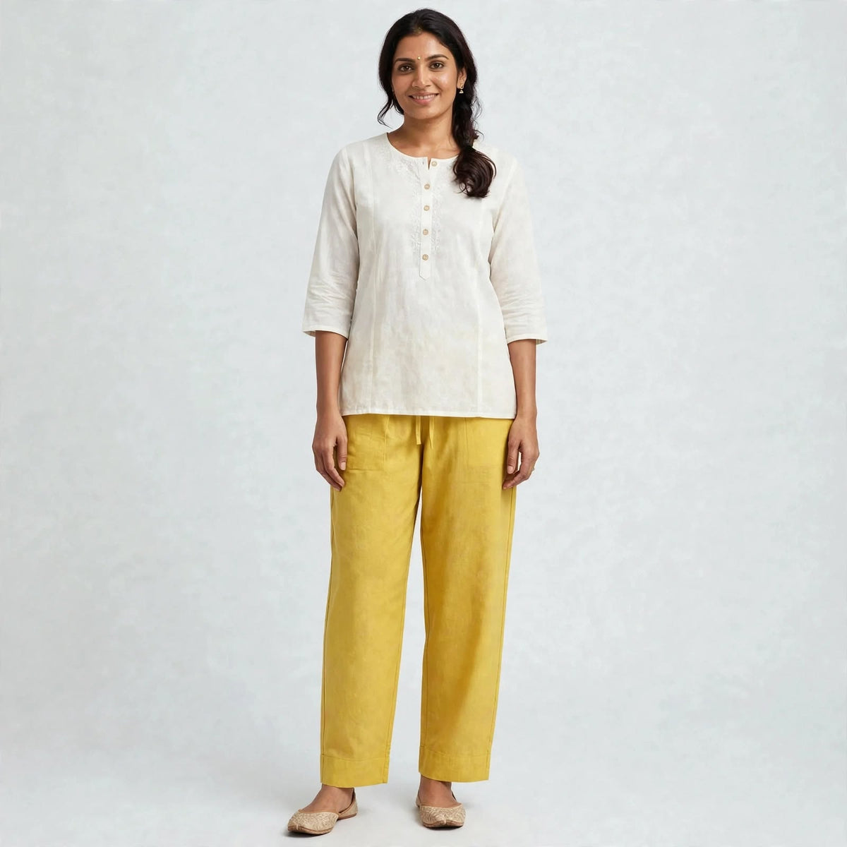 PT12-Straight cut pant - Yellow