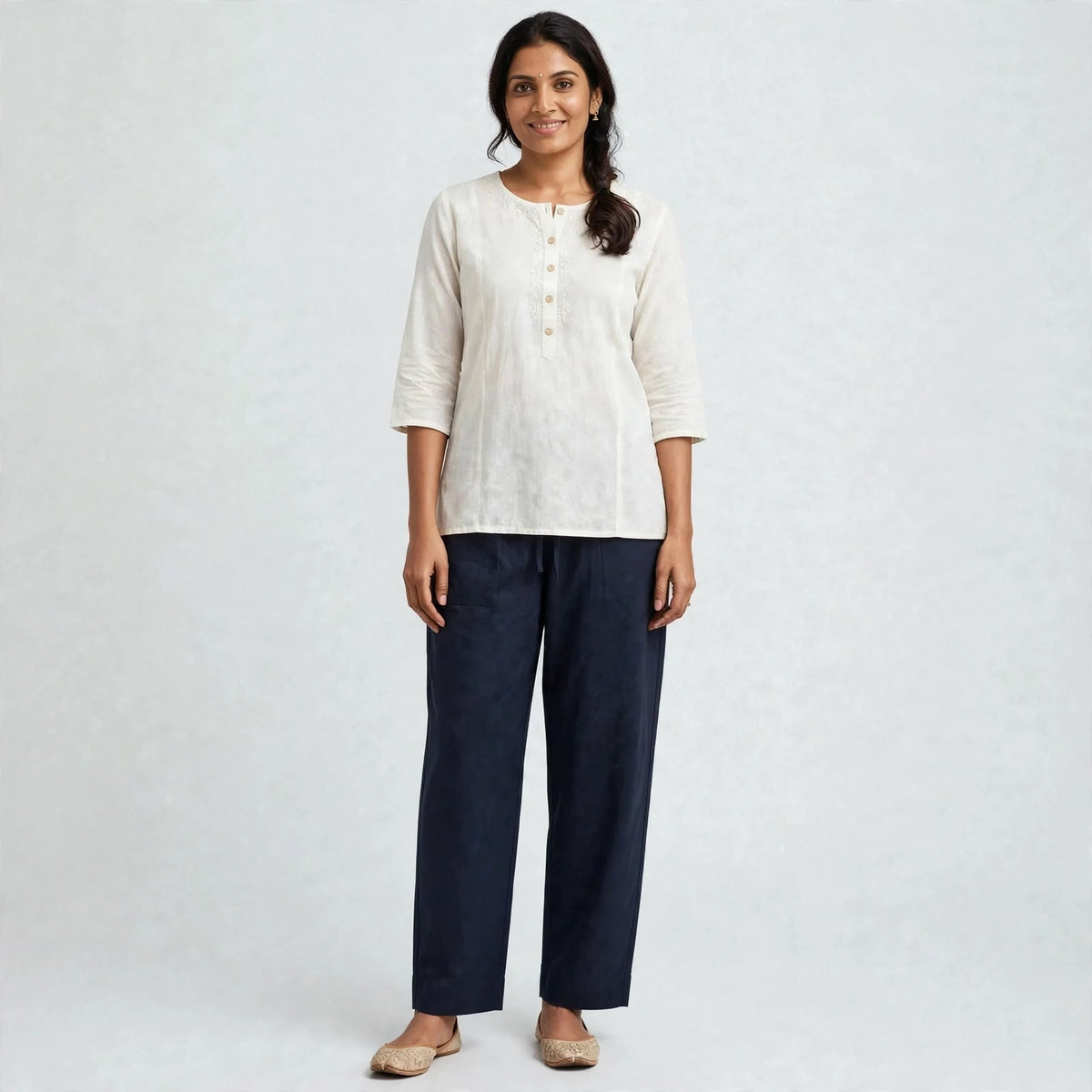 PT05-Straight cut pant - Navy Blue