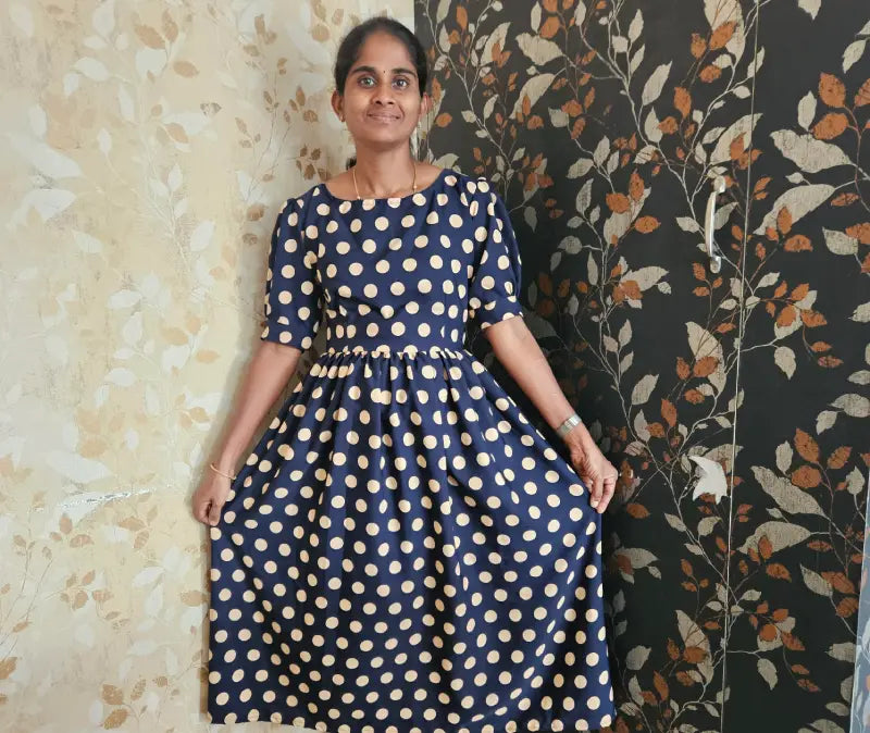 MF00016- Itlaic Crepe floral - Maxi Frock
