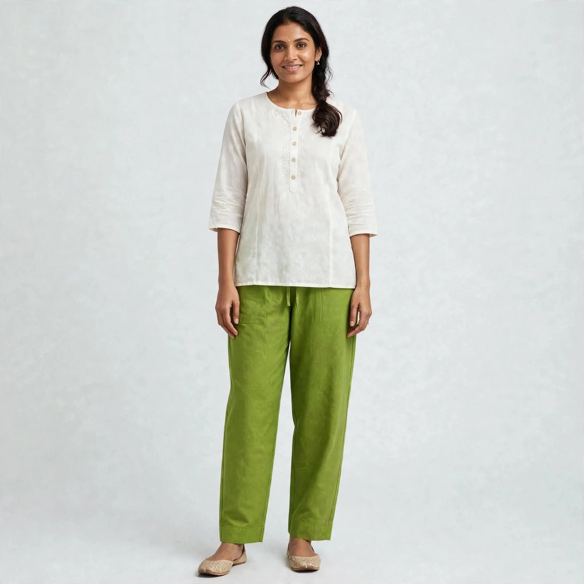 PT11-Straight cut pant - Green