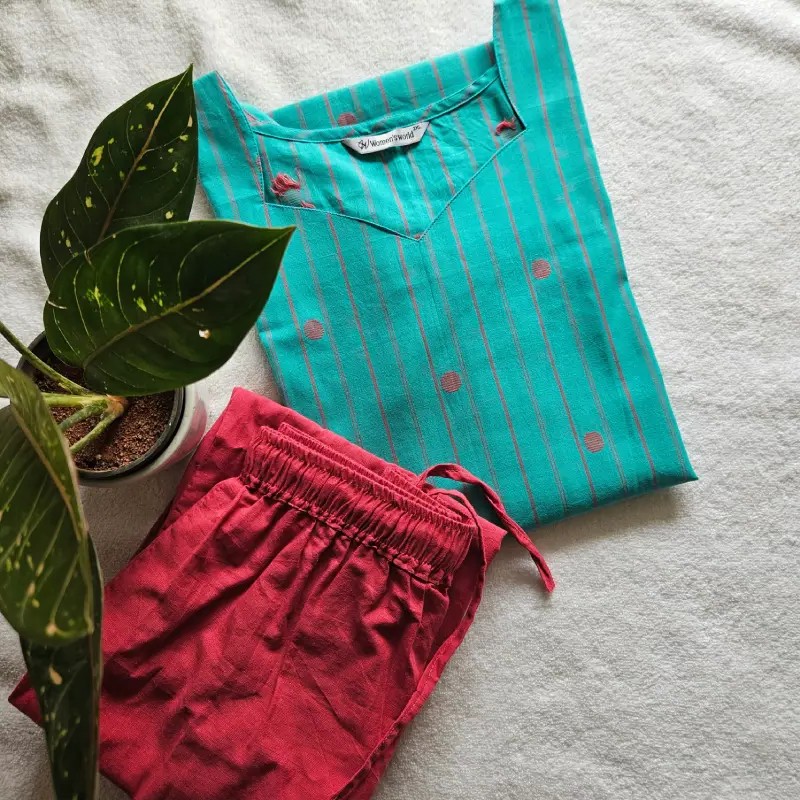 2-piece set - HC0034-Handloom Cotton