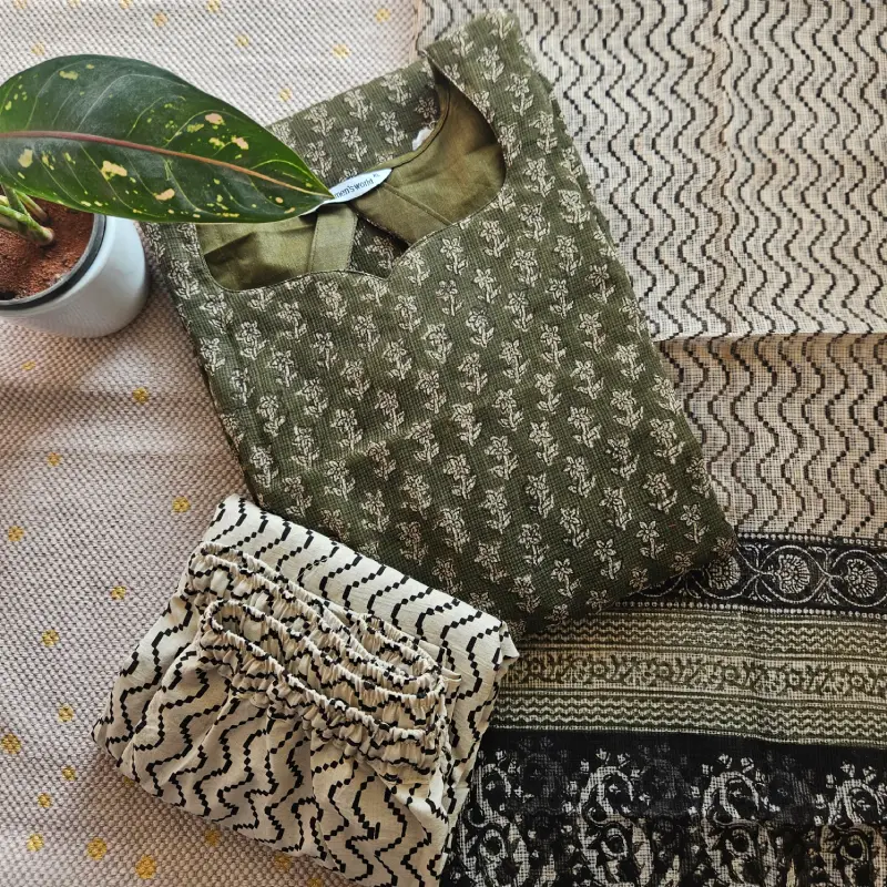 JC0028-Jaipuri cotton with Kotta - 3piece set with linning